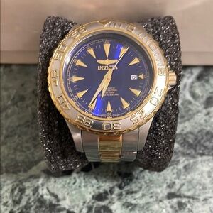 Invicta Men's Gold and Blue Watch